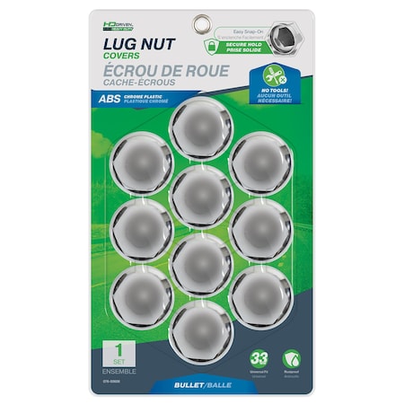 Hd Driven Nut Cover Plastic Bullet Hex Push On 33mm, PK 10 076-00606